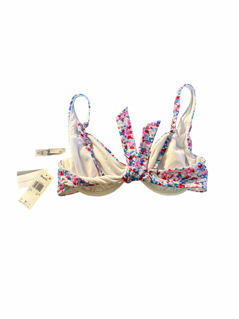 NWT Raisins Full Moon Abstract Print Underwire Bikini Top XL Blue Floral Swim - Picture 4 of 5